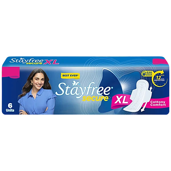 Stayfree Secure XL Cottony Comfort, 6Pads