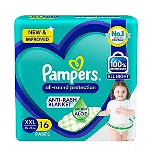 Pampers Diaper Pants- XXL Size, All Round Protection, Anti-Rash Blanket, New & Improvd, 16 Pants