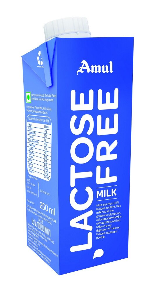 Amul Lactose Free Milk, 250ml