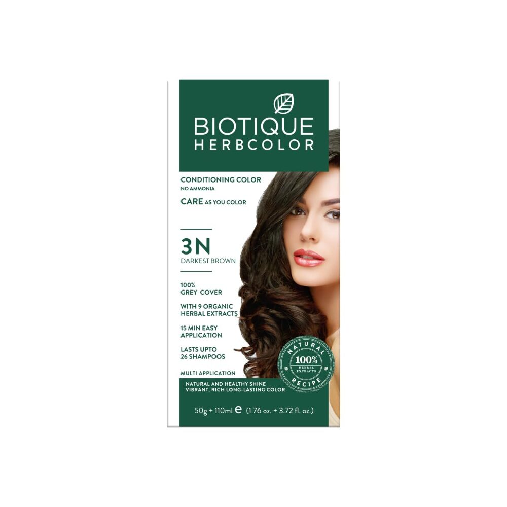 Biotique Herbcolor 3N Darkest Browen 110ML+50GM