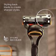 Gillette Fusion Manual Blades for men with styling back blade - 2 count for Perfect Shave and Perfect Beard Shape