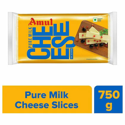 Amul Pure Milk Cheese Slice, 750G
