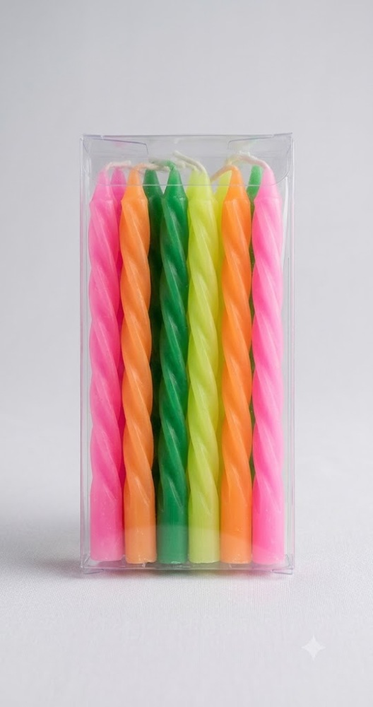 Spiral Candles Set of 12