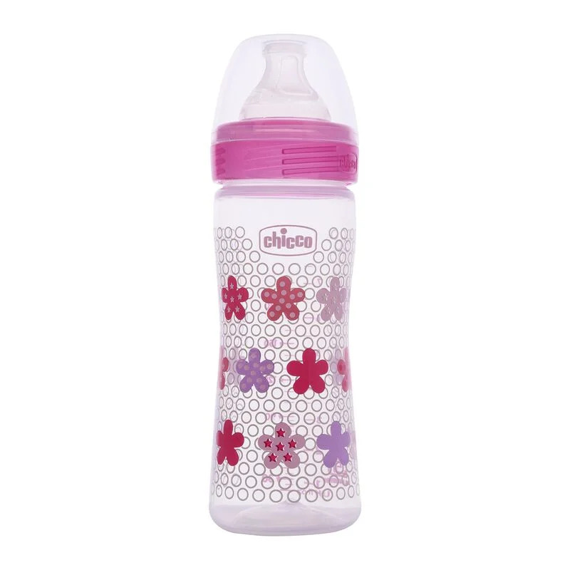 Chicco well being feeding bottle, Pink