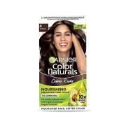 Garnier, Hair Colouring Creme, Long-lasting Colour, Smoothness & Shine, Color Naturals, Shade: 4 Brown, 70ml + 60g