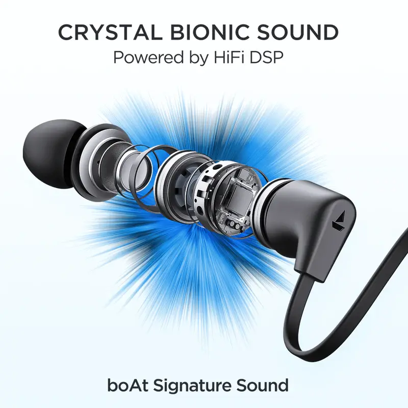 Rockerz Trinity Wireless Neckband Earphones with Crystal Bionic Sound powered by HiFi®️ DSP, 10mm Drivers, Upto 150 hours Playback, ASAP™️ Charge, ENx™️ Technology