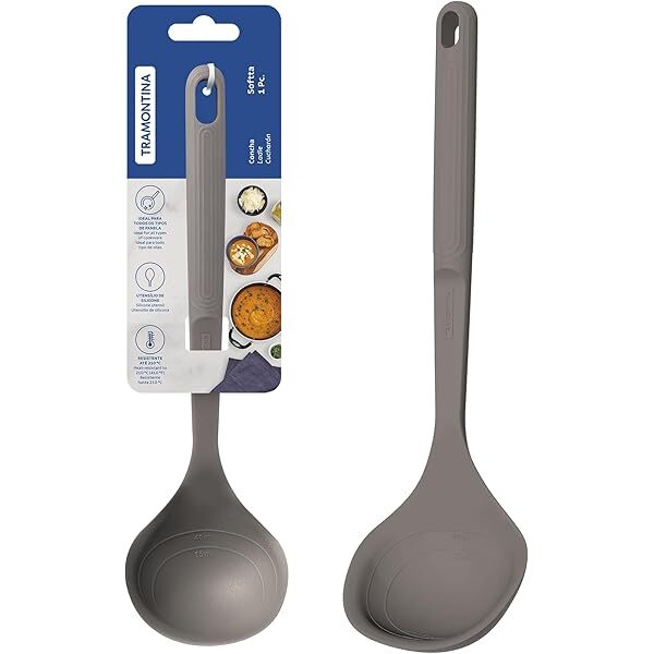Tramontina Saftta Silicone Ladle (Grey)
