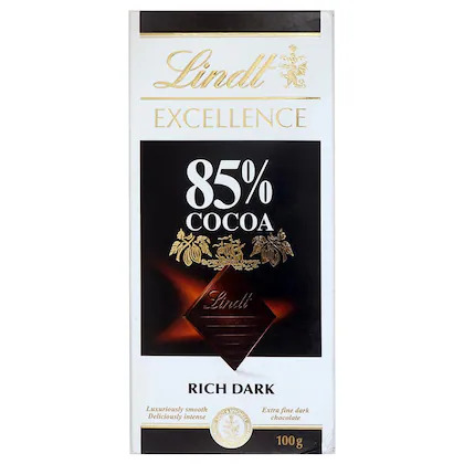 Lindt Excellence 85% Cocoa Rich Dark Chocolate 100g
