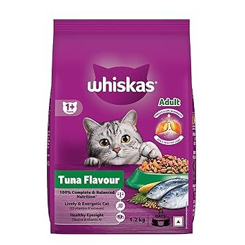 Whiskas Adult Omega G & Zinc In Whiskas For A Healthy Coat Tuna Flavour 1.2Kg