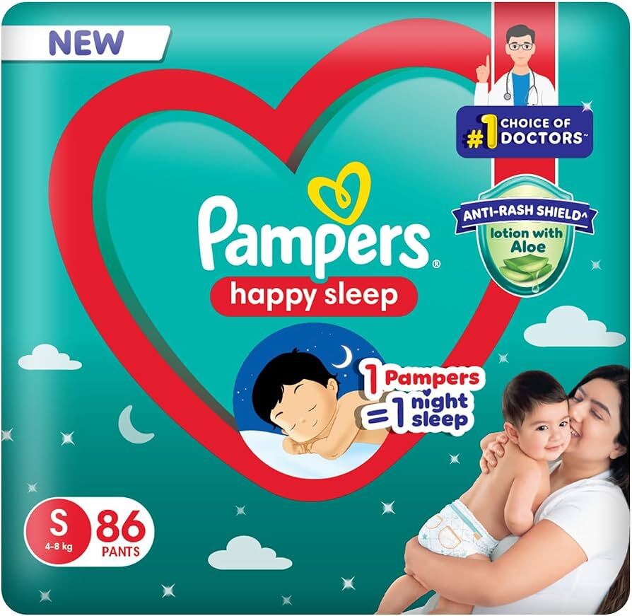 Pampers Happy Sleep Small 4-8 Kg 86 Pants 1N