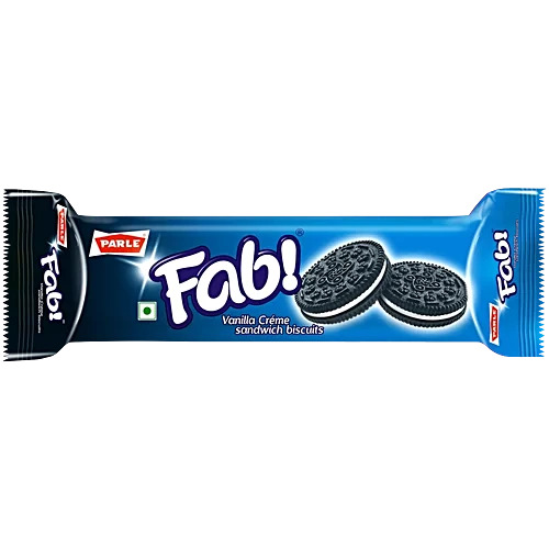 Parle fab vanila creme sandwich biscuits, 50G