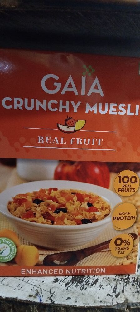 Gaia crunchy muesli real fruit muesli 400gm