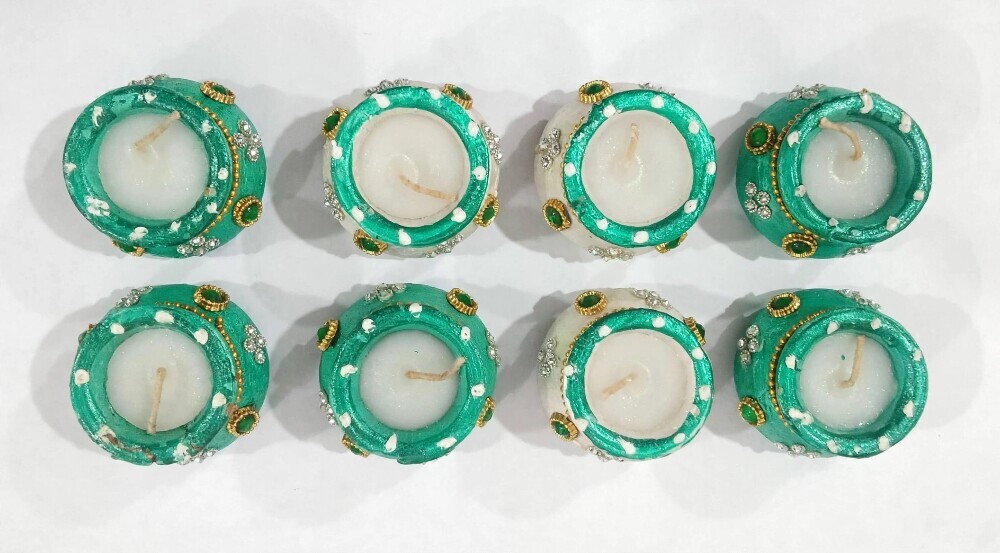 Decorative Matka Tea Light Candle Set of 10
