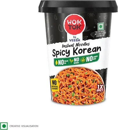 Wok Tok Veeba Instant Noddles OH Korean 1x Spicy 75.5g