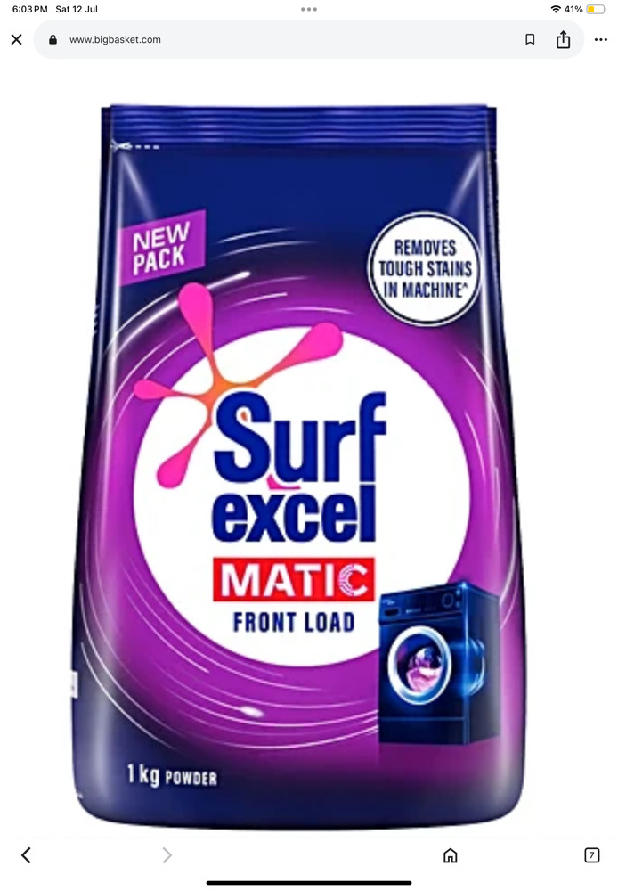 Surf excel Matic Front Load Detergent Powder (1 kg)