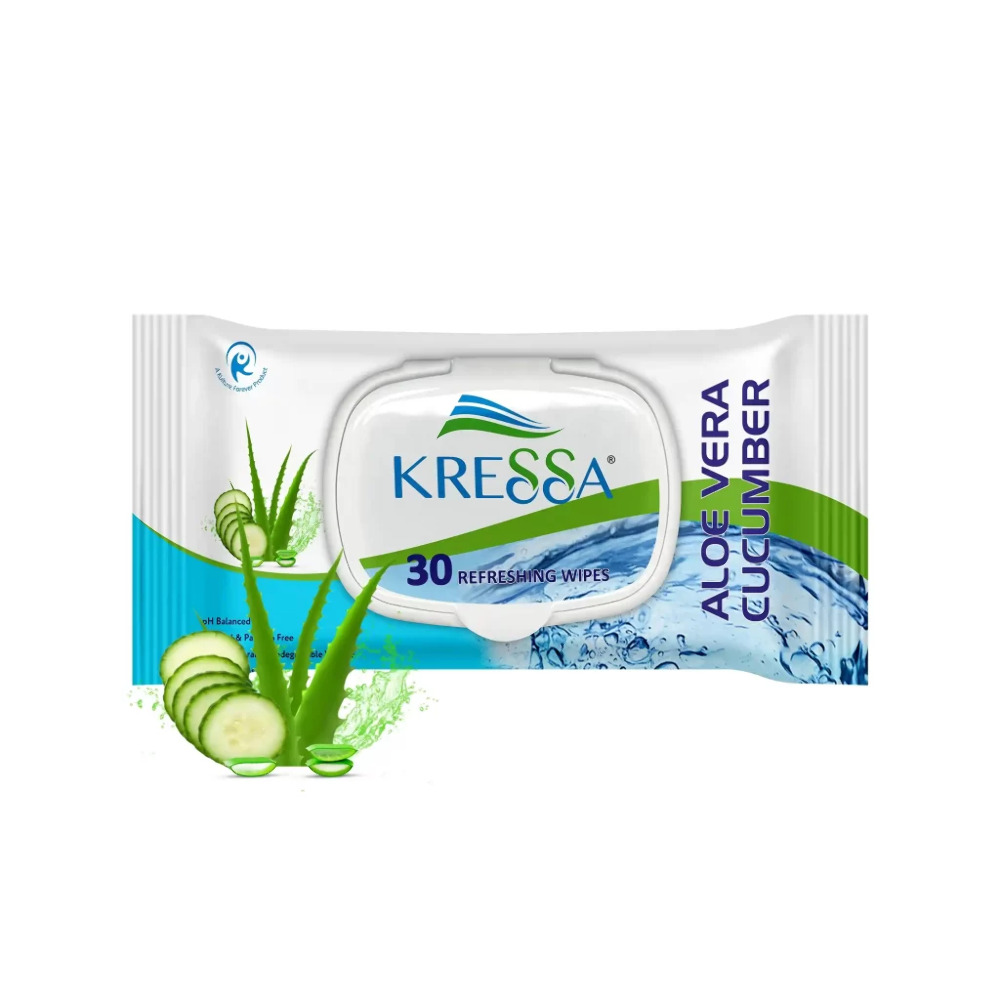 Kressa Alovera Cucumber Refreshing Wipes 30N