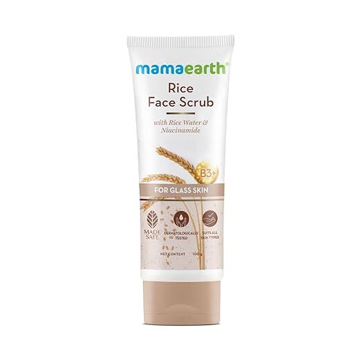 Mamaearth Rice Face Scrub For Glass Skin 100gm
