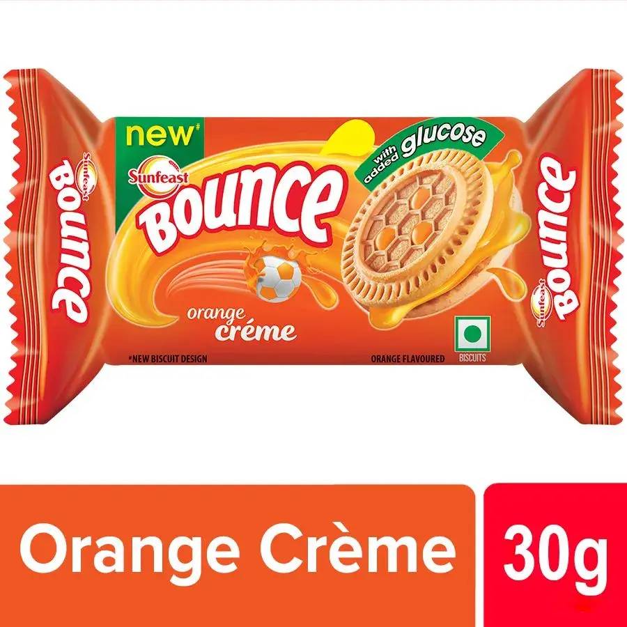 Sunfeast Bounce Creme Biscuits - Orange, 58 g