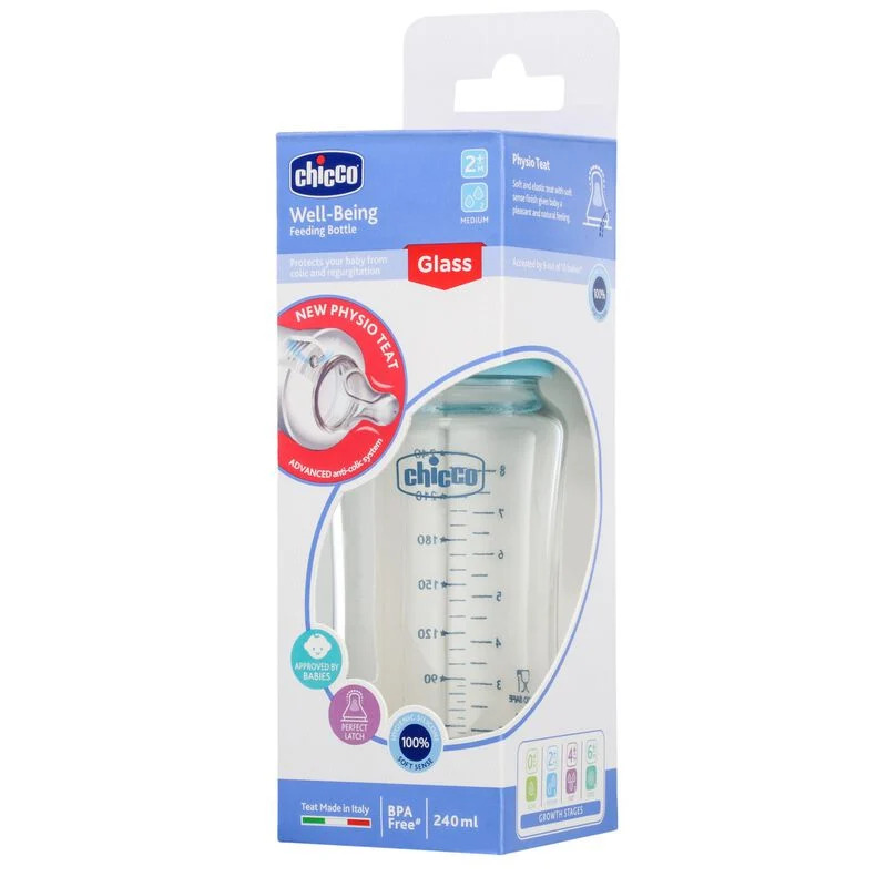 Chicco Well-Being Feeding Bottle Glass 240ml
