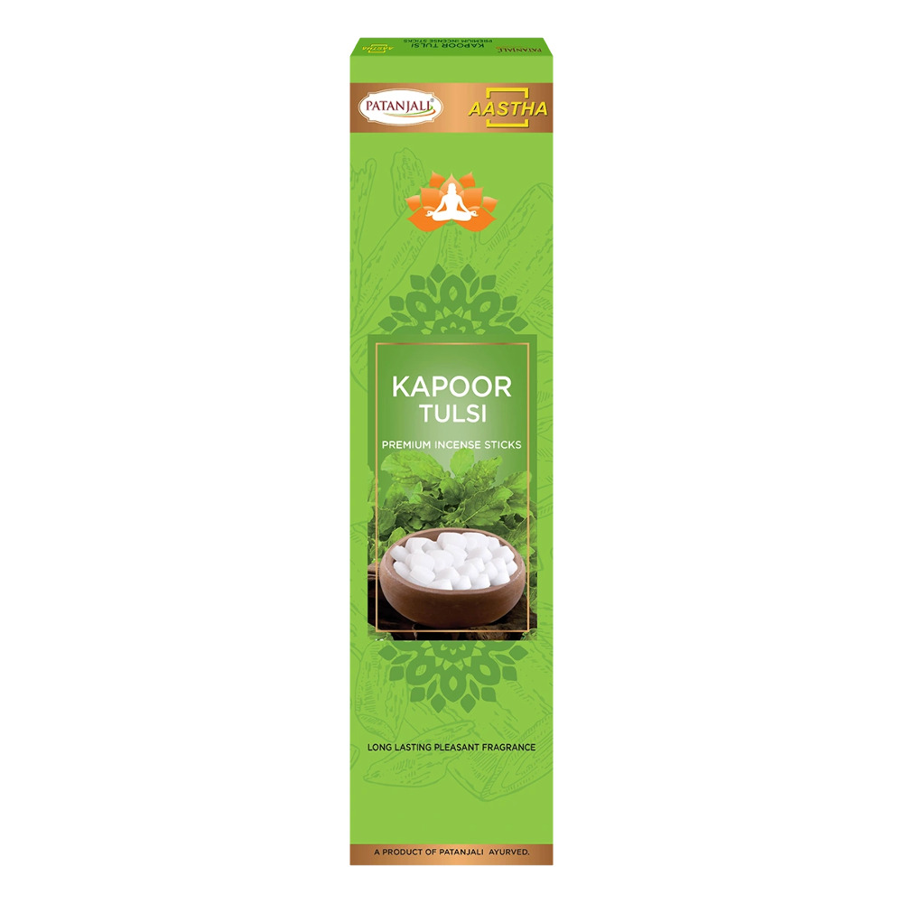 Patanjali Aastha Kapoor Tulsi Premium Incense Sticks 22gm