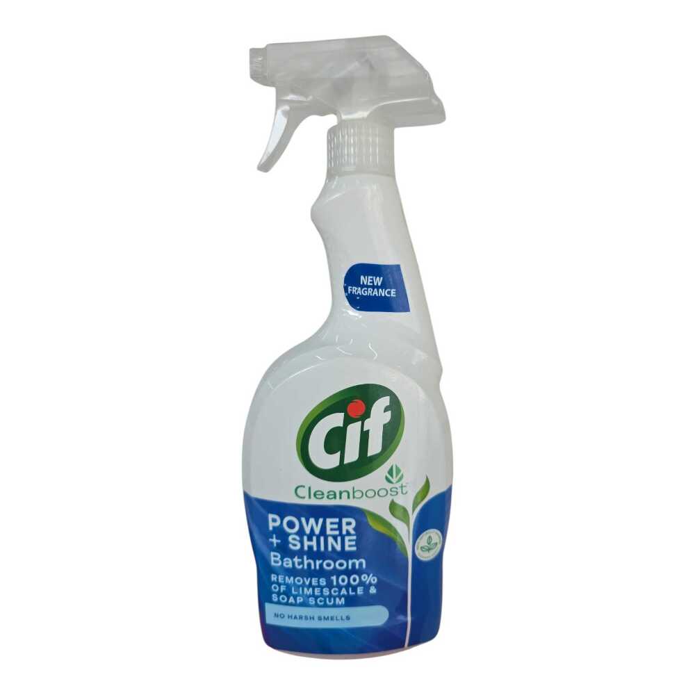 Cif Cleanboost Power Plus Shine Bathroom Cleaner Spray 700ml