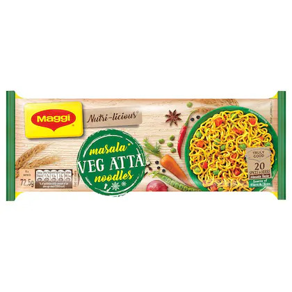 Maggi Nutri Licious Masala Veg Atta Noodles Super Value Pack Pack of 4 290G