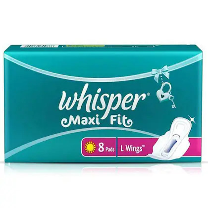 Whisper Maxi Fit L+ Wings Scented Sanitary 8 Pads