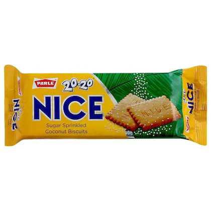 Parle 20-20 nice sugar sprinkled coconut biscuits, 150G