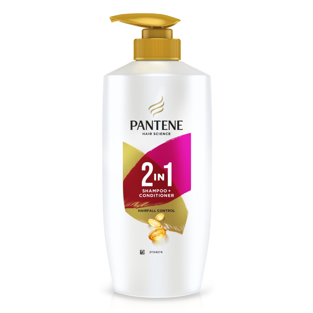 Pantene 2 In 1 Shampoo Conditioner HairFall Control, 650Ml