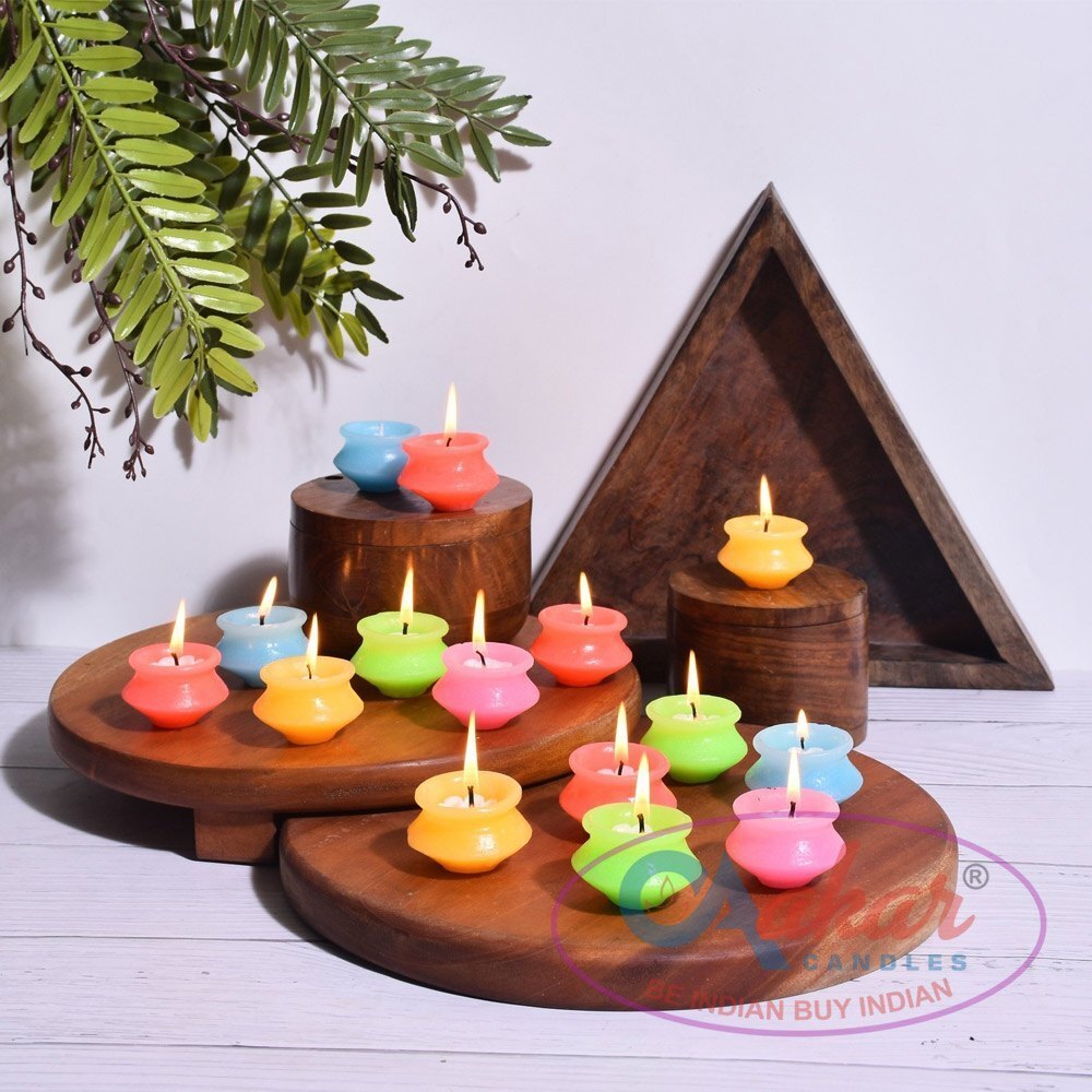 Aakar Candles AF-1203 Floating Matki Candles, 12pcs