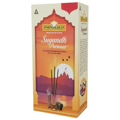 Mangaldeep Premium Sugandh Parivaar Agarbatti With Multi Stand Pack 300gm