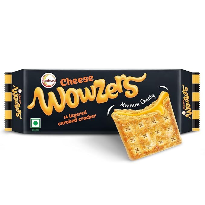 Sunfeast Cheese Wowzers 28 Layered Enrobed Crackers 128g