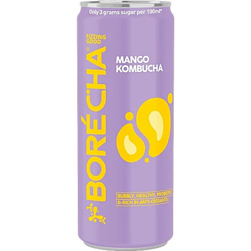 Borecha Kombucha Mango Probiotic Drink 330ML