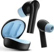Mivi DuoPods D4 TWS,Rich Bass,50H Playtime,AI ENC,Low Latency,13mm,5.3 BT Bluetooth Headset (Black, True Wireless)