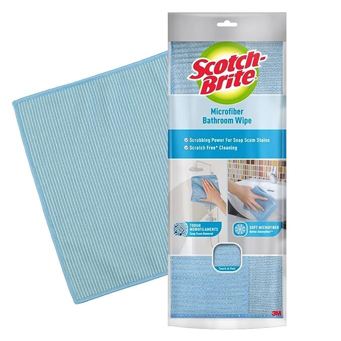 Scotch-Brite Microfiber Bathroom Wipe, 30 cm x 32 cm, 1 Pack