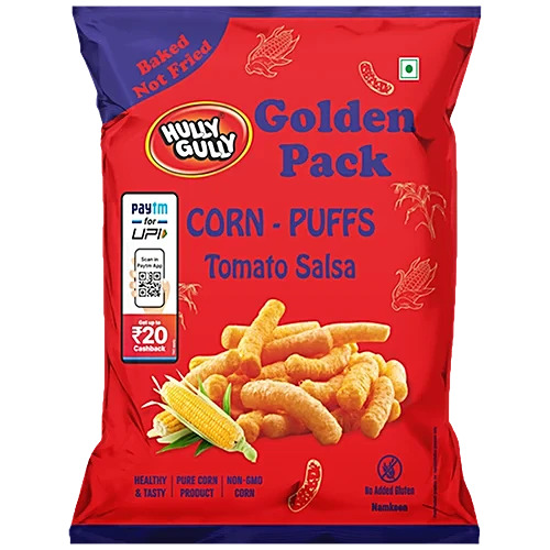 Hully Gully Golden Pack Corn-Puffs Tomato Salsa 110g
