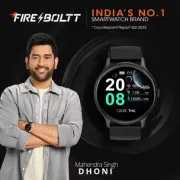 Fire-Boltt Hurricane 1.3" Curved Glass Display with 360 Health Training, 100+ Sports Modes Smartwatch  (Black Strap, Free Size)