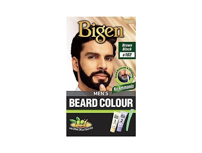 Bigen Men's Beard Colour Brown Black B102 (Pack of 1)