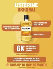 Listerine Mouthwash Liquid - Original, Removes 99.9% Germs, 500 ml Bottle