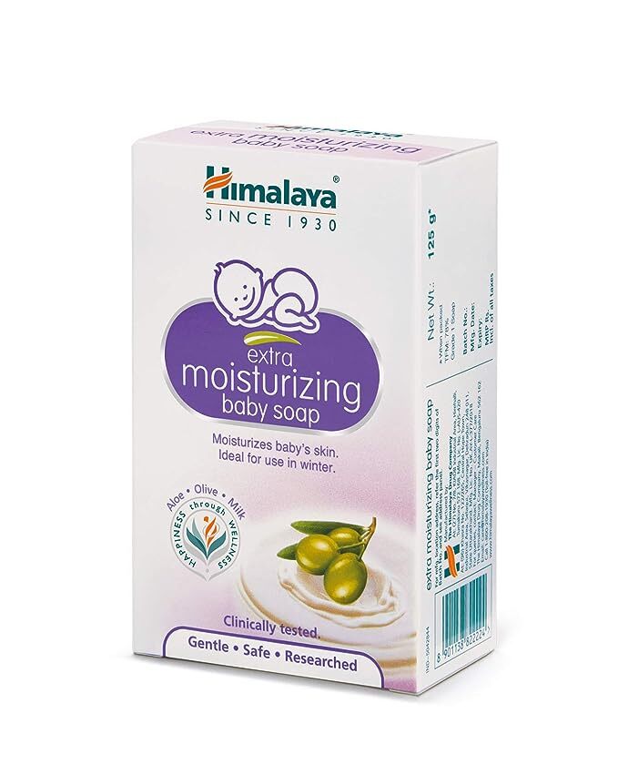Himalaya extra moisturizing baby soap, 125 gm