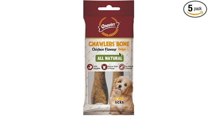 Gnawlers Chicken Flavour All Natural Medium, 95g