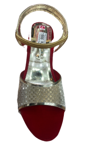 Red Silver High Heels for Women