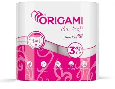 Origami Soft Tissue Roll 4 In 1 3Ply