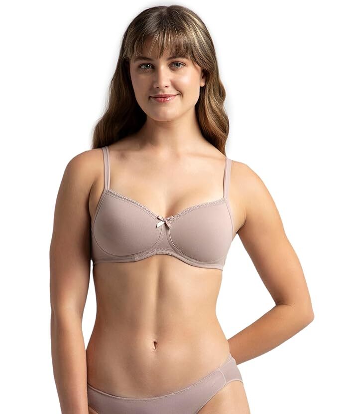Jockey Women Fashion Essentials Wire Free Padded Bra 1723-01 Stretch (36B) Steel Gray Mel