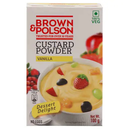 Brown Polson Custard Powder Vanilla, 100g