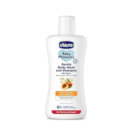 Chicco Gentle body wash and shampoo Oats extract and apricot, 200ml