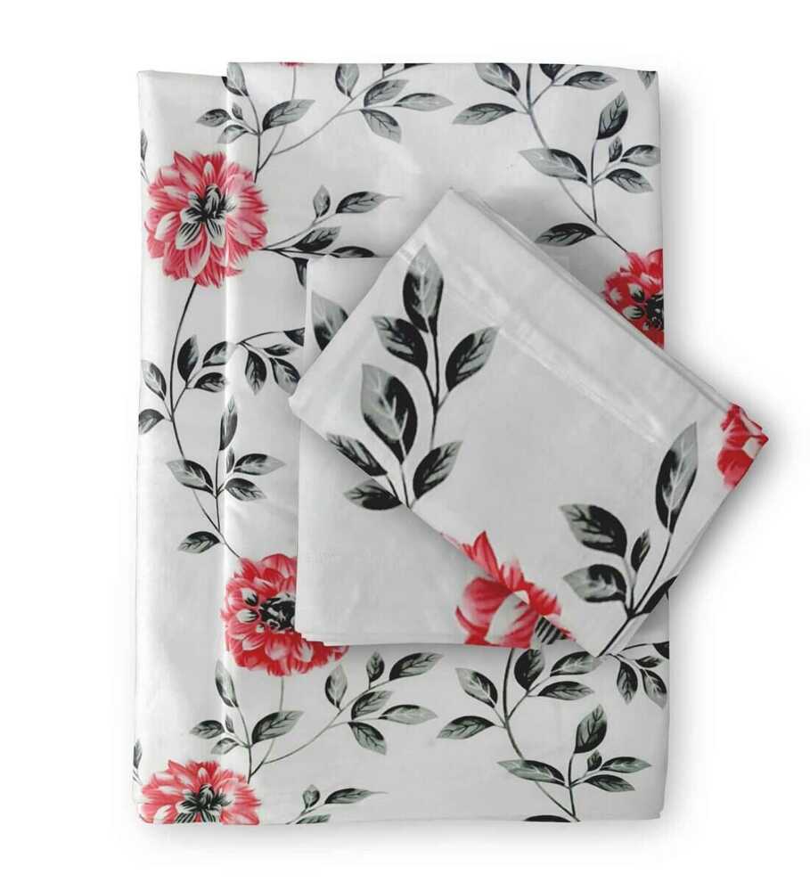 VI-Casa N.P.B King Size Bed Sheet & Pillow Cover 3U