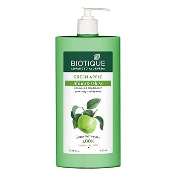 Biotique Green Apple Shine & Gloss Shampoo & Conditioner, 650ml
