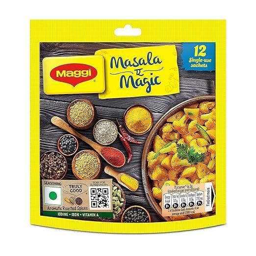 MAGGI Masala-ae-Magic Seasoning, Vegetable Masala - 72g Pouch (12 Sachet)
