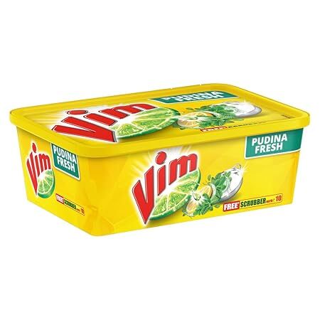 Vim Pudina Dishwash Bar+Scrubber 500GM